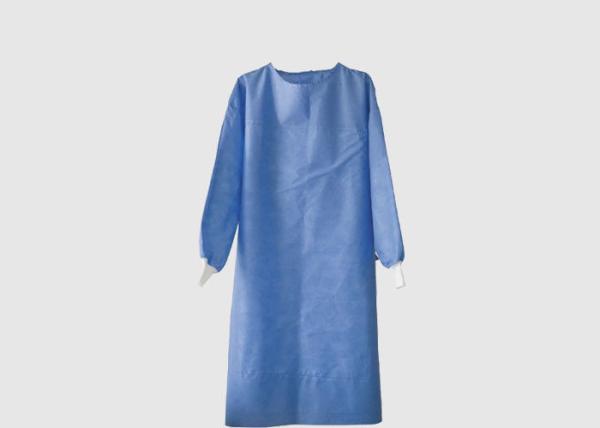 Long Sleeves Disposable Surgical Gown SMS Material High Durability Round Neck
