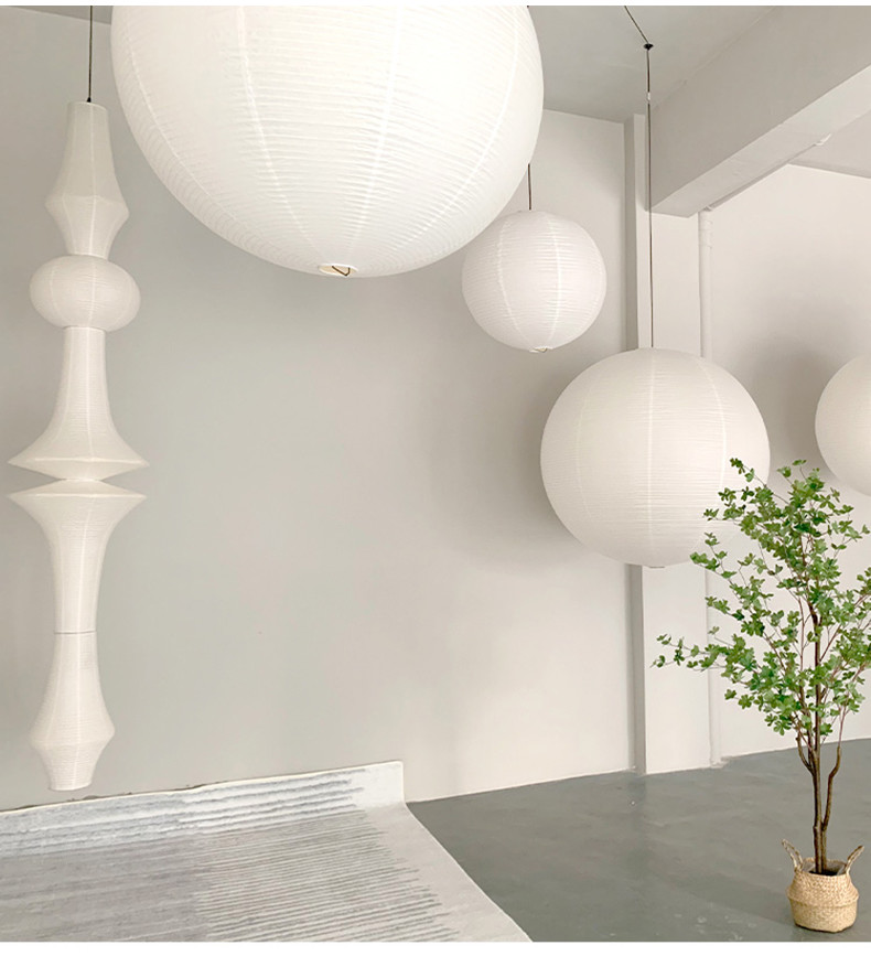 Janpanese Akari Rice Paper Lamp Nordic Noguchi Yong Pendant Lamp(WH-AP-599)