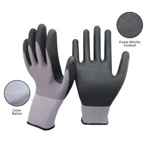 Wholesale 15 Gauge Seamless Knit Nitrile Coated Work Gloves For Industrial Safety Work from china suppliers
