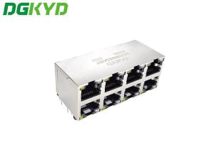 Wholesale 5921 Shielded Connector 2X4 Ports 180 Degree RJ45 Network Connectors With LED from china suppliers