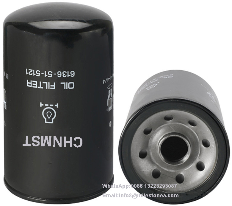 Excavator engine Spin-on oil filter 6136-51-5121 LF3664 B7223