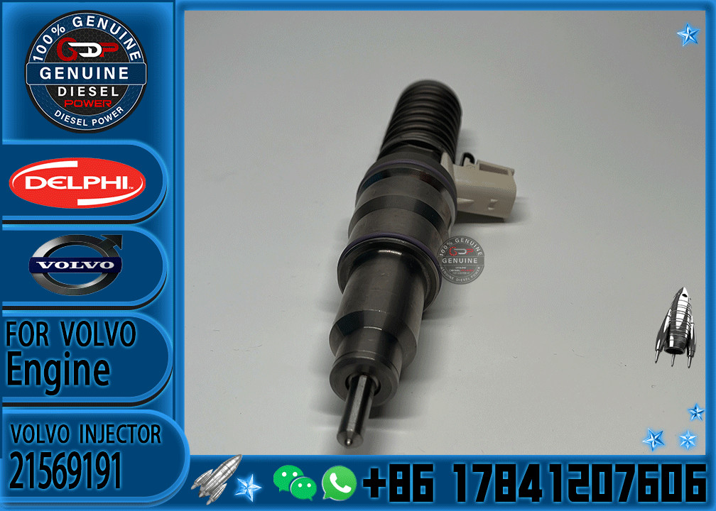 New Diesel Fuel Injector 21569191 for VO-LVO Del-phi 20972225 BEBE4D16001 BEBE4N01001 for D11C 21506699 21569191 21506699