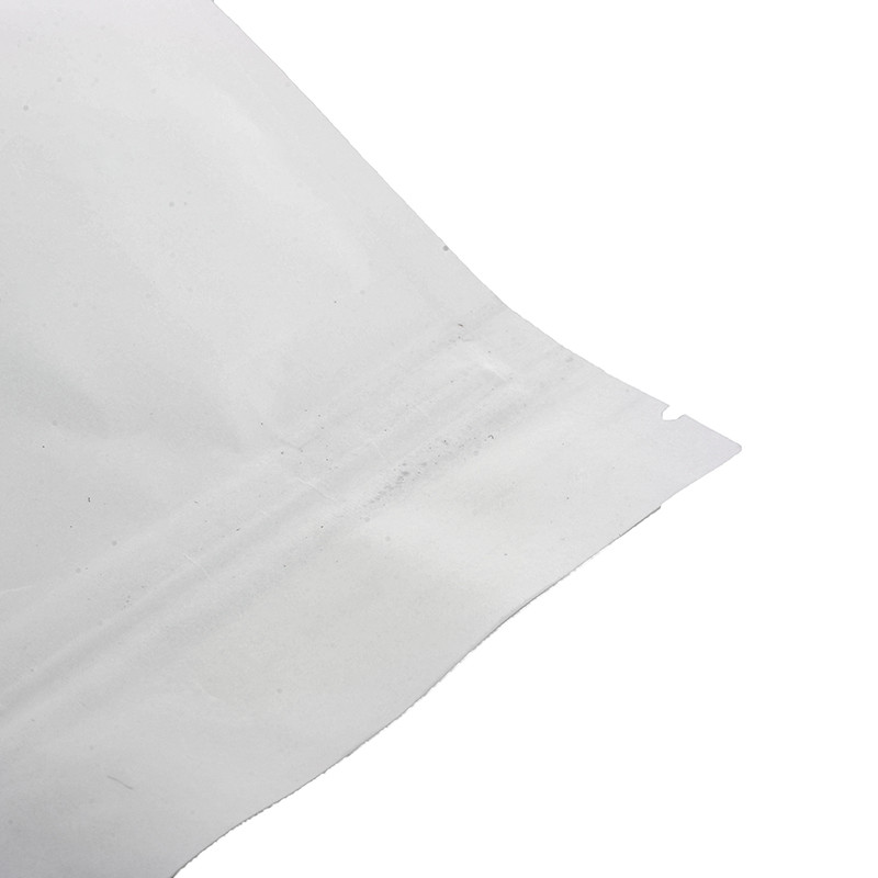 matte resealable zipper top food spot packaging bags flat bottom white kraft paper bags with rectangle window