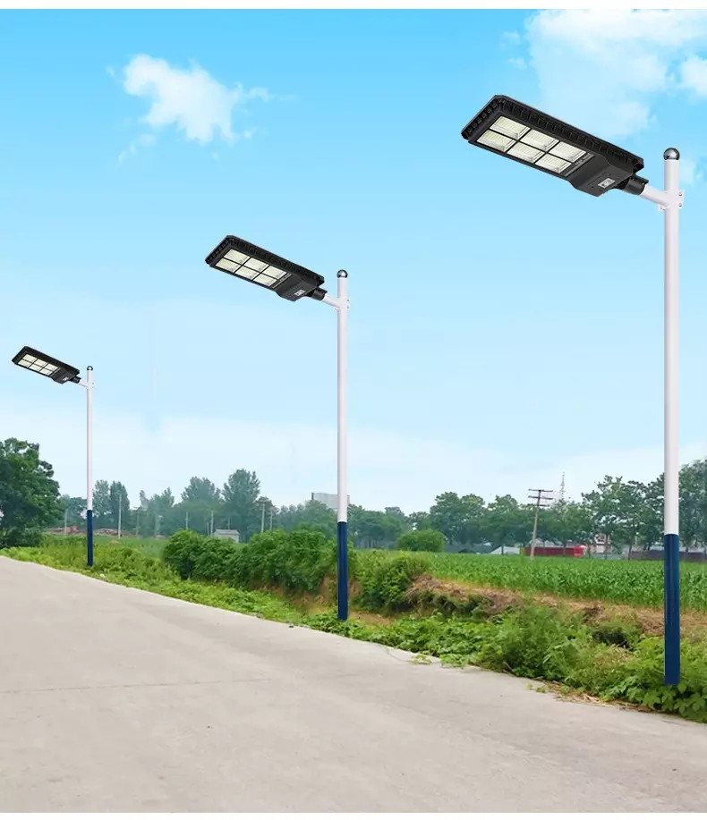 Garden Ip65 All In One Integrated Solar Street Light Smd 60w 120w 180w Aluminum