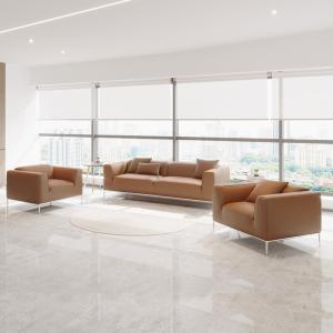 Wholesale 3-Seater Office Room Furniture Sofa Modern Synthetic Leather Sofa Set from china suppliers