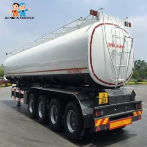 Wholesale Pneumatic Bottom Valve Four Axles Genron 55CBM Fuel Tank Trailer from china suppliers