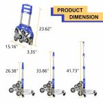 Folding Hand Truck Dolly, 264 Lb Capacity Heavy-Duty Luggage Trolley Cart