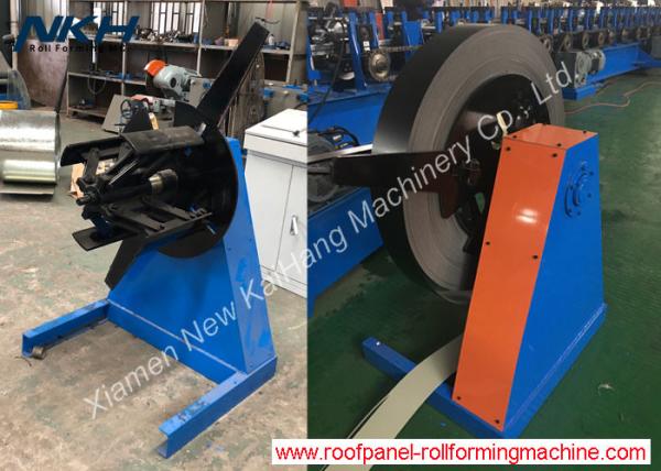12-15m/min Auxiliary Equipment Uncoiler Rack For Top Hat / Batten 12 months