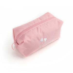Wholesale Custom Polyester Cosmetics Makeup Bag Pure Color Pink Wash Bag from china suppliers