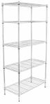 5 Tier Wire Shelving Rack Chrome Finish Home Kitchen Storage Shelving Unit