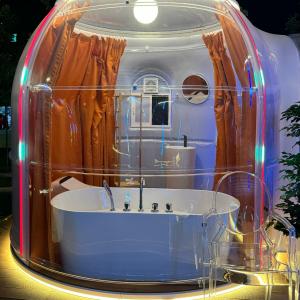 Wholesale Hot Selling Customized Transparent Outdoor Geodesic Dome Tent Modern Bubble House Design Modular Green Houses for Entertainment from china suppliers