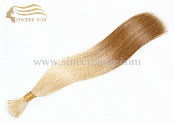 20" Double Drawn Human Hair Bulk for sale - 20" Straight Double Drawn Ombre Remy