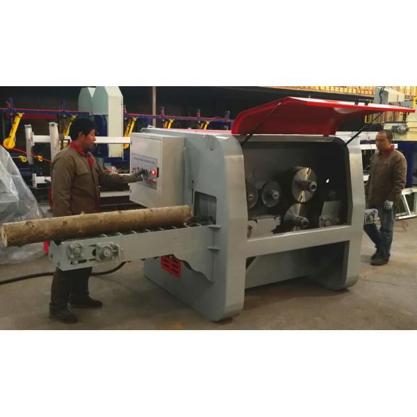 Log production line Multirip Saw Machine multiple blades ripsaw for log diameter 500mm
