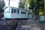 Light Steel Frame Custom European Prefab White Mobile Homes / Colorbond Roofing