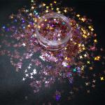 Holiday Holographic Glitter Cross Star Shapes Polyester for School Valentine's