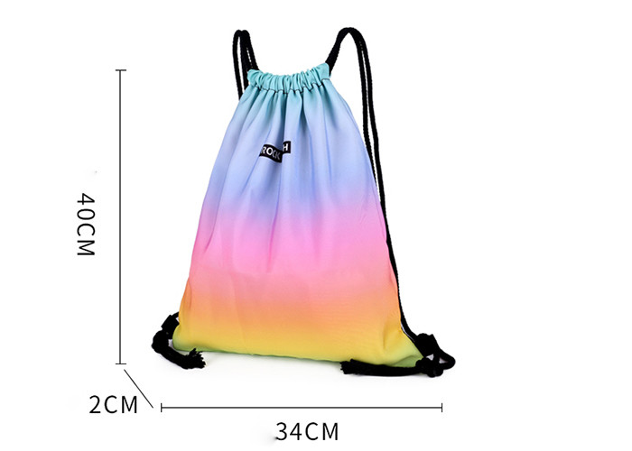 Colorful Sports Backpacks Stylish OEM Macaroon Beautiful Gradient Color