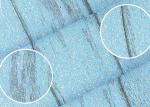Mediterranean Style Modern Striped Wallpaper , Blue Non woven Wallpaper for TV