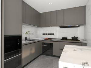 Wholesale Fadior Brown Color Stainless Steel L-Shaped Kitchen Cabinets With Full-Height Design from china suppliers