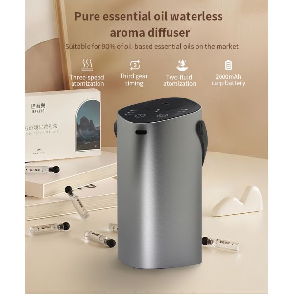 2000mAh Lithium Battery Rechargeable Aroma Diffuser For Home Two Fluid Atomization