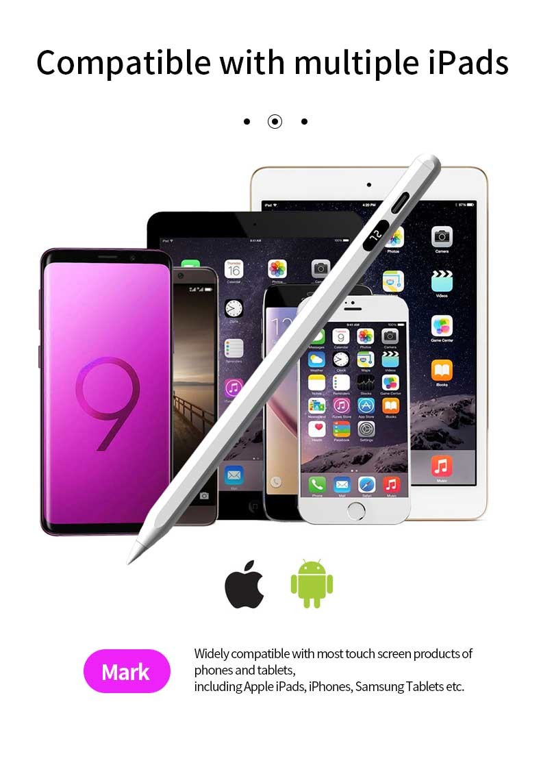 Painted Active Stylus Pen Compatible For IOS And Android Touchscreens Phones