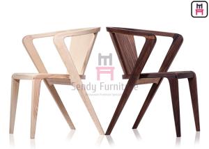 Wholesale Z Shaped Wood Restaurant Chairs Crossed Arm Ash Indoor Usage With Armrests from china suppliers