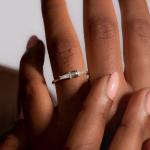 Fine Jewelry Three Stone Diamond Rings Customized for Women in 14K 18K Gold