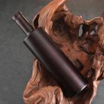 Industrial Beverage 500ml Matte Black Glass Vodka Wine Bottle with Cap