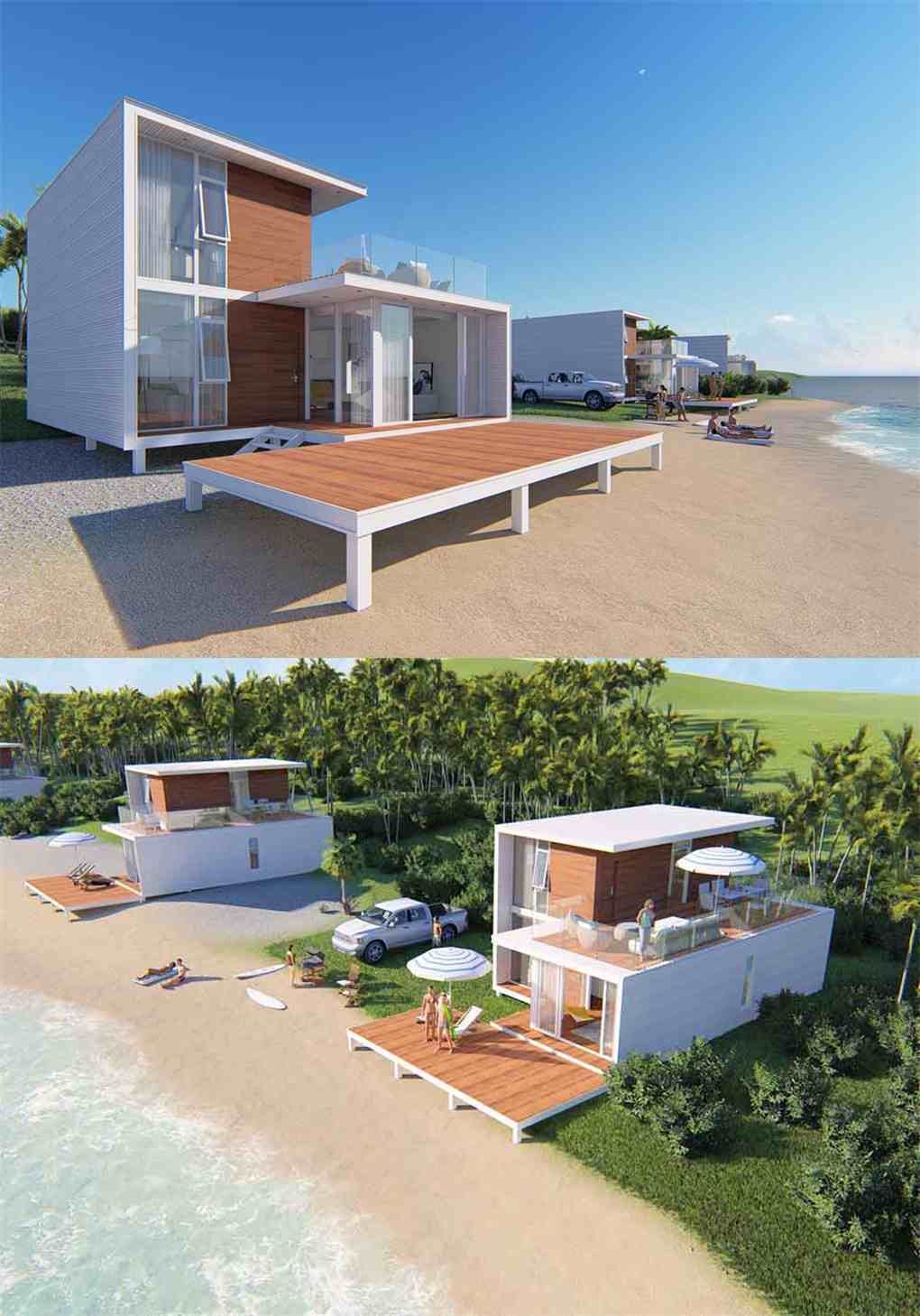 Superb Prefabricated Steel House / Prefabricated Wooden Homes GB Approved