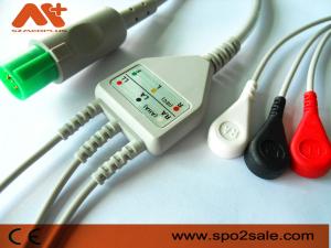 Wholesale Hellige Compatible 3 Lead Snap Direct-Connect ECG Cable - 303-442-99 from china suppliers