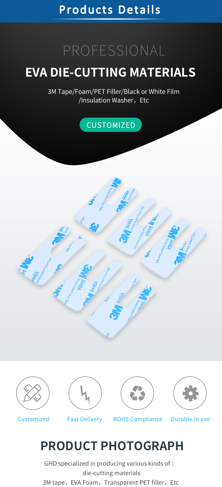 Transparent PVC Die Cut Panton Color 0.1mm Tolerance With Double Sides Strong Adhesive