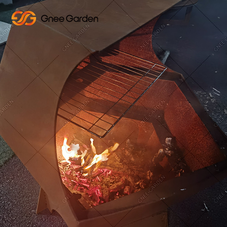 Cooking Outdoor BBQ Grill Heavy Duty CORTEN Metal Barbecue Grill