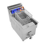 Food Beverage Shops Stainless Steel Gas Deep Fryer with Oil Valve and Long