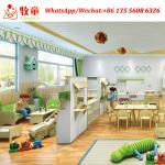 Children wood table and chairs Wooden Montessori School Furniture factory in