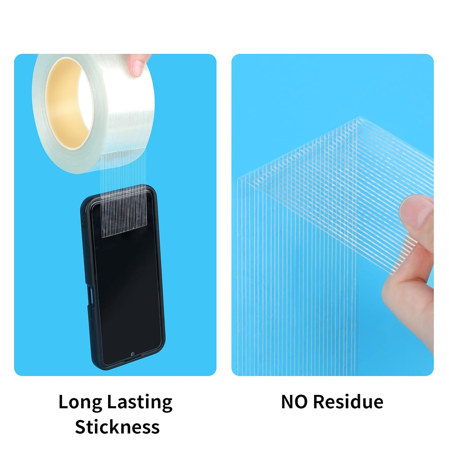 Transparent Self Adhesive Insulation Fiberglass Filament Tape Bi Directional Filament Tape