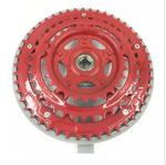 Red Color Bicycle Chainwheel Crank 3 Speed Crankset 28 38 48 T 165 MM
