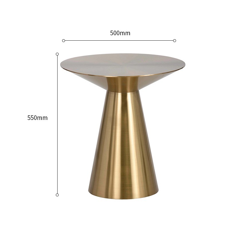 Luxury Sofa Side Table Sideboard Metal Round Corner Table Modern Small