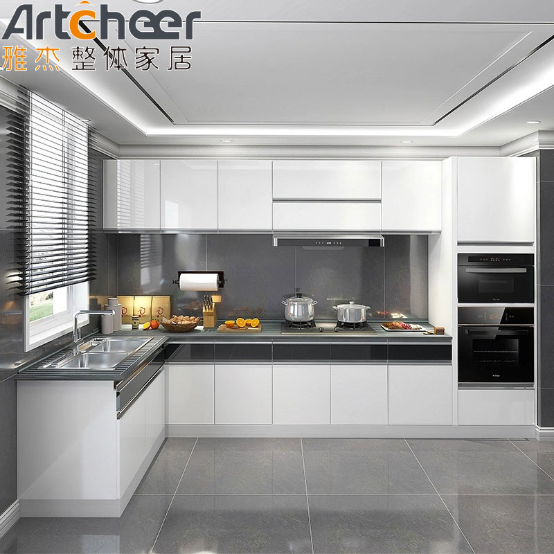Villa American Standard Kitchen Cabinets Simple Style with Roller Shutter and Handle