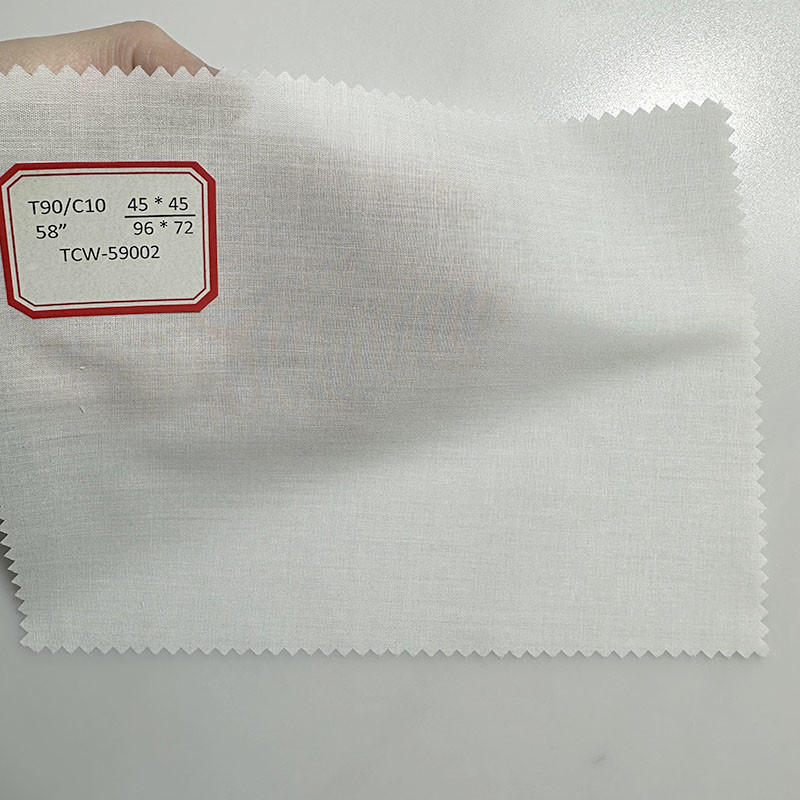 90/10 TC Pocket Fabric Luggage Lining 96X72 Bleached Dyed Fabric Custom