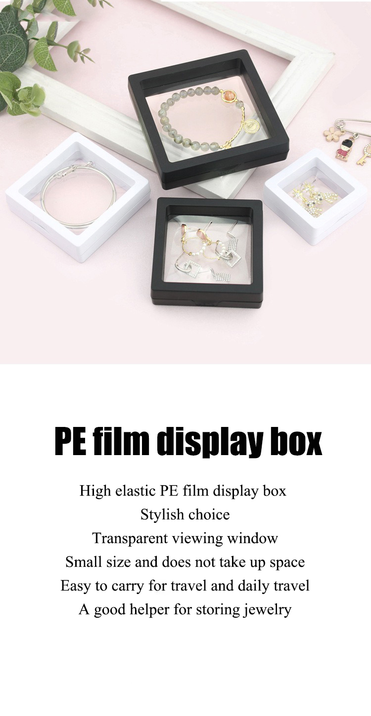Custom Necklace 3D Membrane Box Stand PE Film Jewelry Display Boxes