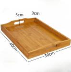 Wholesale Tray with Handles Wooden Serving Tray Snack Tray Great for Breakfast