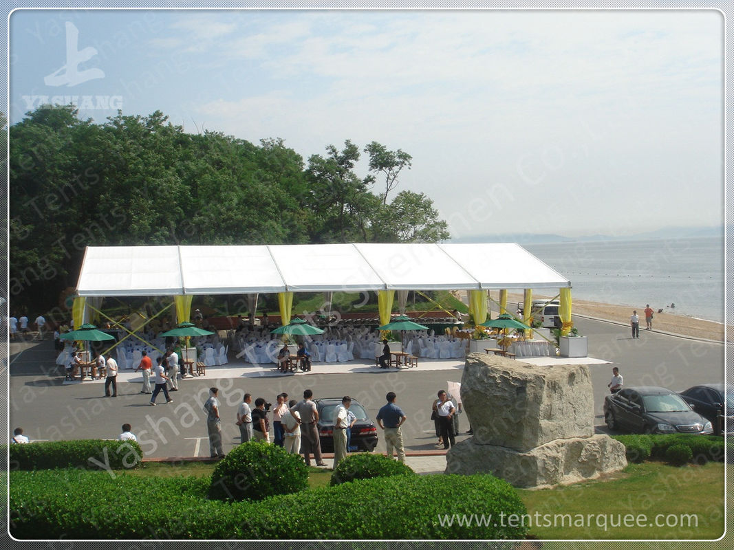 Large Buffet Waterproof Party Tents For Hire 10X30 Temporary Aluminium Frame Marquee