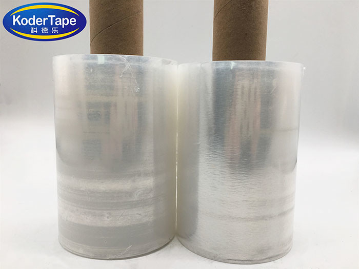 Good Tensile Black Or White LLDPE Stretch Film Machine Tape 15-40mic Thickness