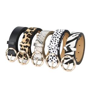 Wholesale Leopard Zebra Pu Leather Belts 106cm Animal Print Belt Women from china suppliers
