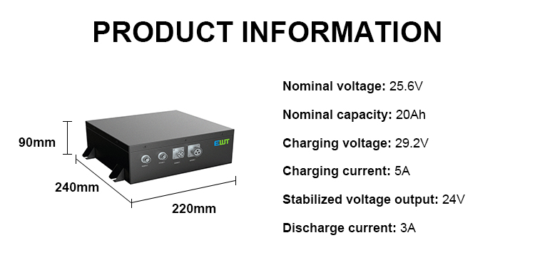 OEM 20Ah 25.6V Lithium Battery Flameproof Lithium Ion Battery Pack