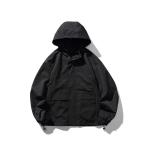 Oem Factory Manufacturer Custom Logo Windproof Vintage Campus Men Hooded Jacket