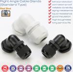 90 Degree Right Angle NPT Cable Glands, 90° Elbow Plastic Cable Glands IP68