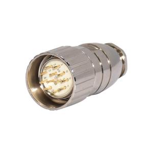 Wholesale 19P IP67 M23 Female Straight Connector PA66 Screw Assembly Shield Connector from china suppliers