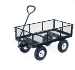 Mesh Sides Steel Heavy Duty Yard Wagon Convenient For Industrial And Shopping