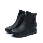 S207 Factory leather women's boots ethnic style flat ankle boots literary simple