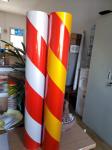Commercial Glassbead Type PET Reflective Sheeting Vinyl Red 10cm / White 7.5cm